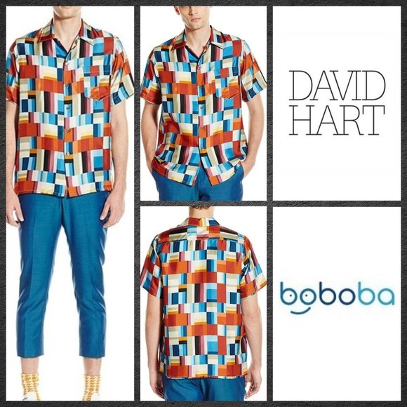 David Hart Other - Printed Short-Sleeve Camp Shirt by David Hart